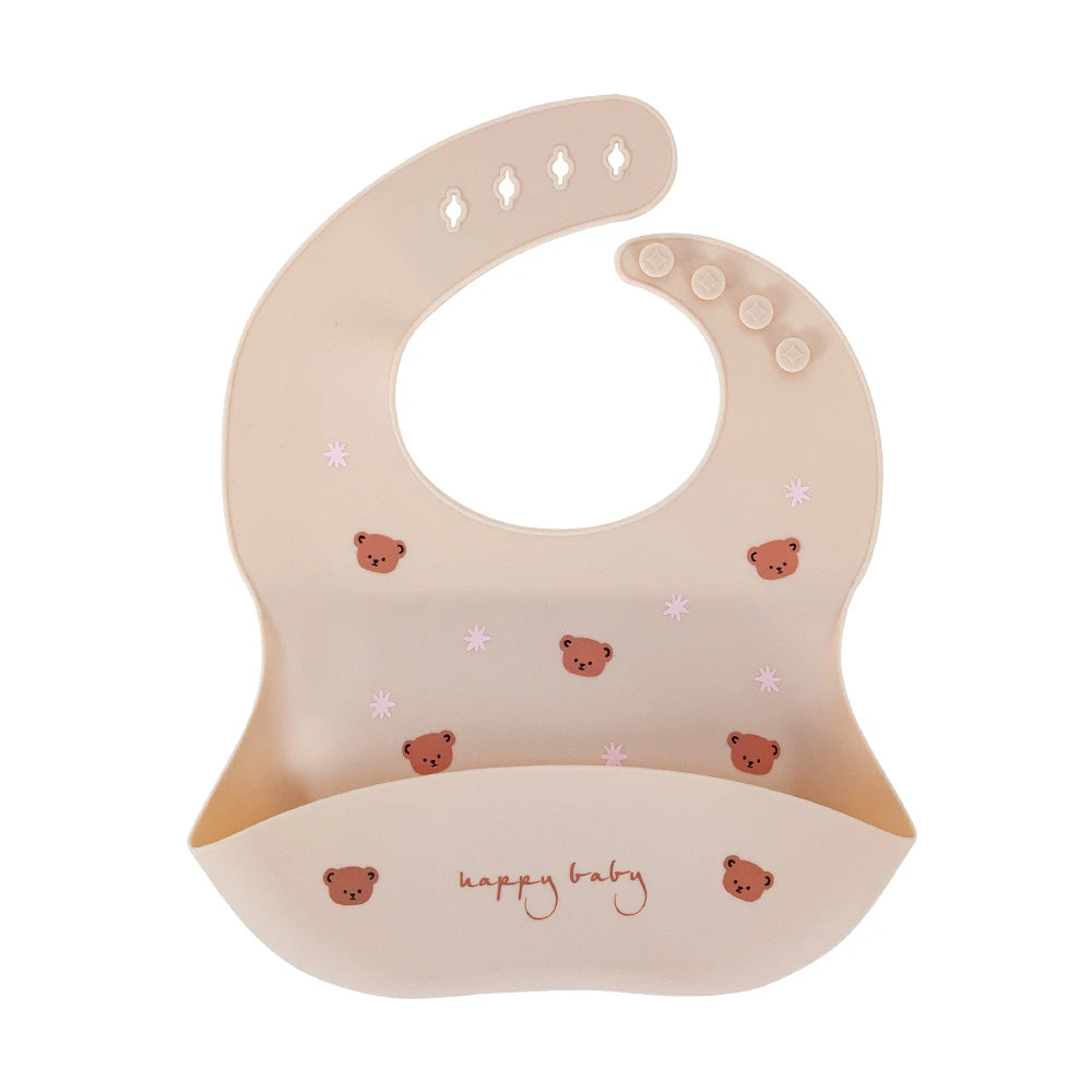 Bavoir bébé en silicone souple – Confortable, ajustable et facile à nettoyer