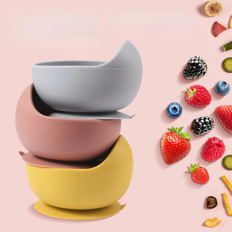 Set de vaisselle bébé en silicone – Sécurisé, pratique et coloré