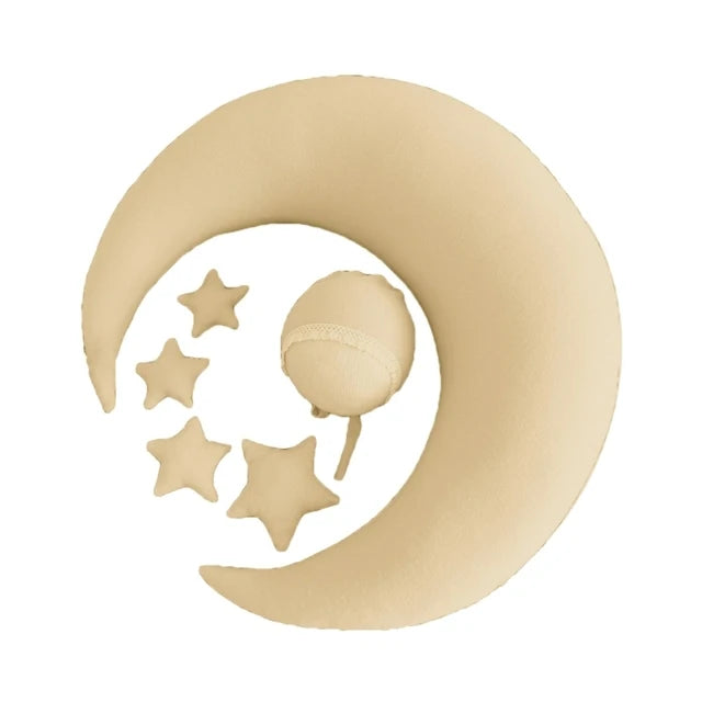 Set Accessoires Photo Nouveau-Né en Forme de Croissant de Lune (6 pièces)