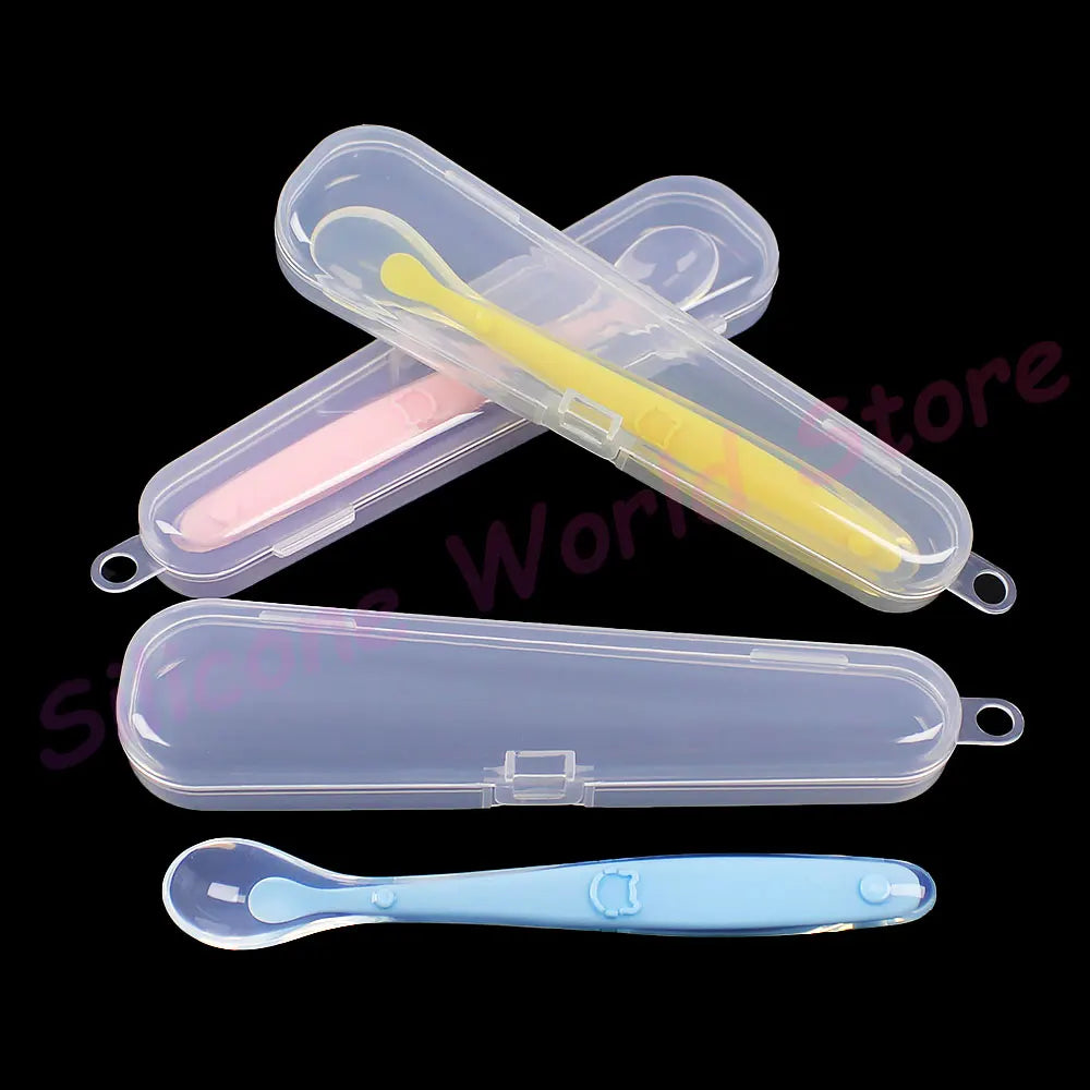 Cuillère bébé souple en silicone – Douce et sécurisée pour les premiers repas