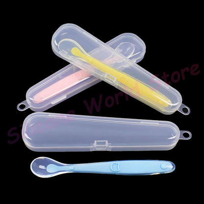 Cuillère bébé souple en silicone – Douce et sécurisée pour les premiers repas