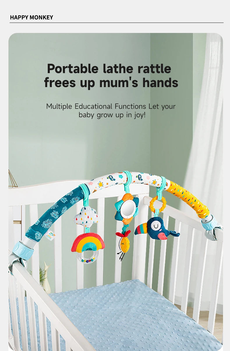 Arche d’éveil bébé avec jouets suspendus – Activités sensorielles et musicales