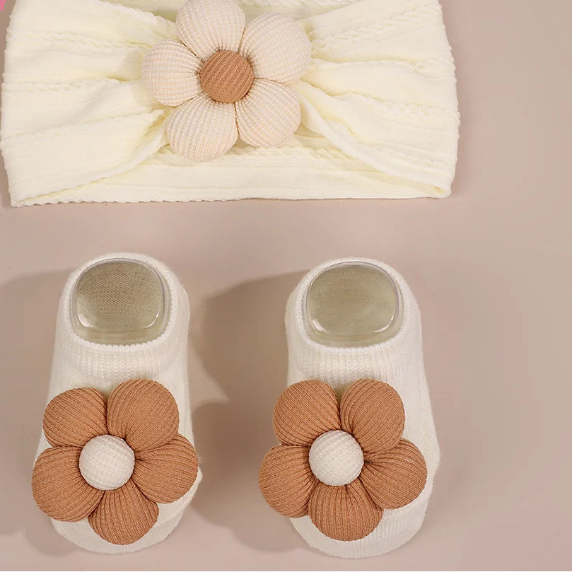 Set Bandeau & Chaussettes Fleur