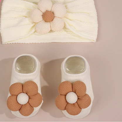 Set Bandeau & Chaussettes Fleur
