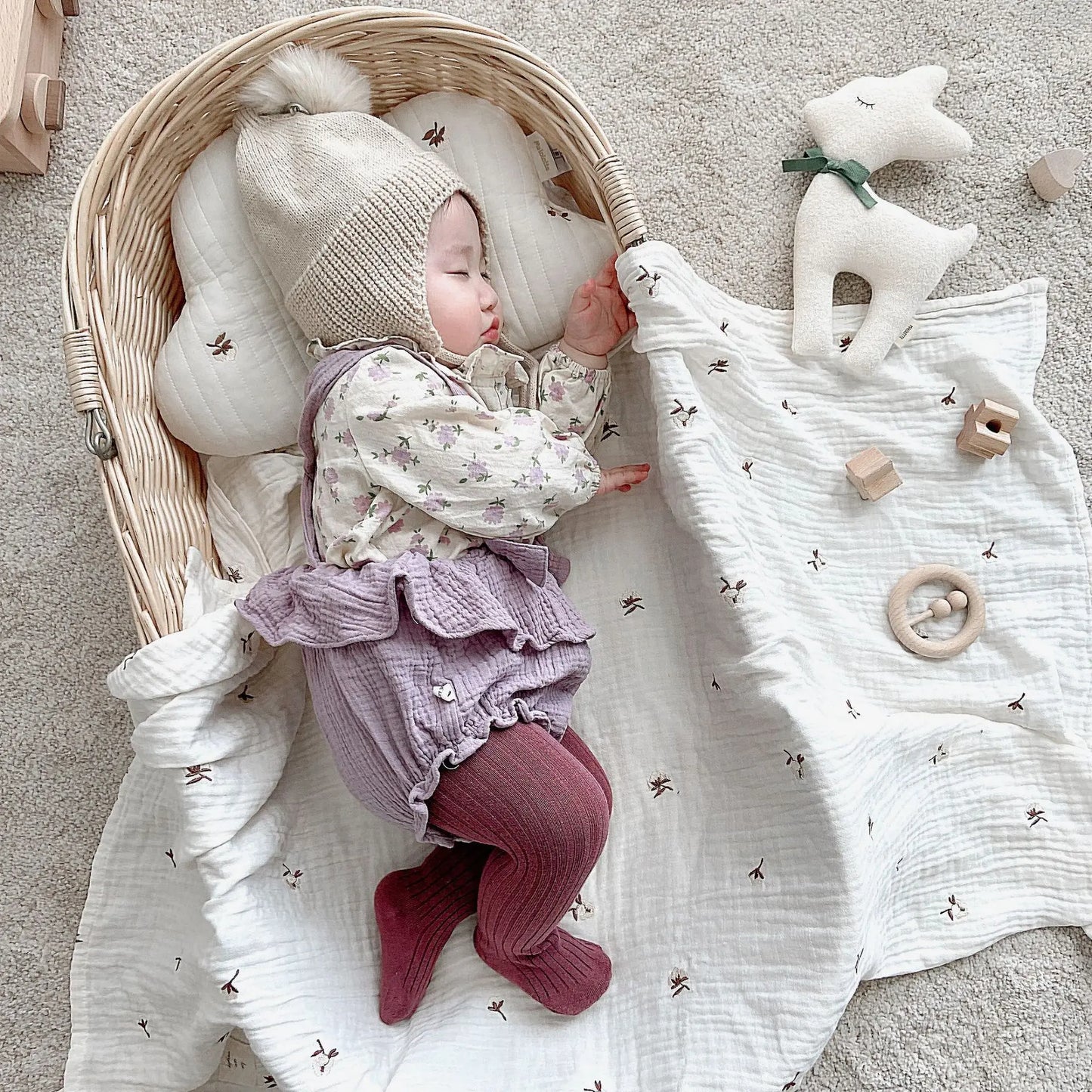 Collants Bébé Fille en Coton Tricoté