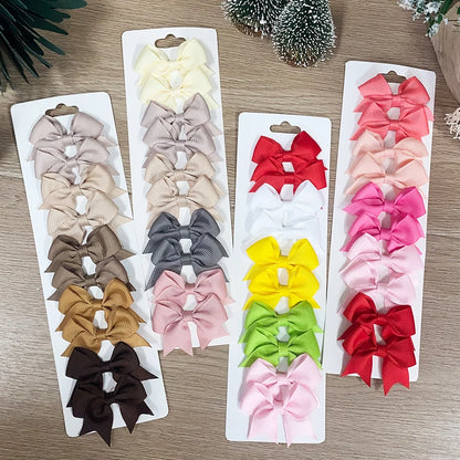 Set de 10 Barrettes Nœuds pour Fille