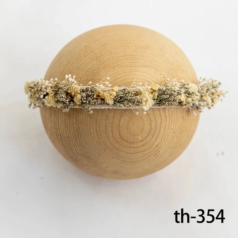 Bandeau fleuri photo nouveau-né – Accessoire bébé pour shooting naissance