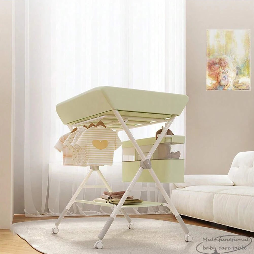 Table à langer pliable avec rangement – Sécurité, confort et praticité