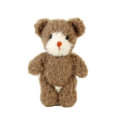 Ourson tricoté en mohair – Accessoire photo nouveau-né fait main