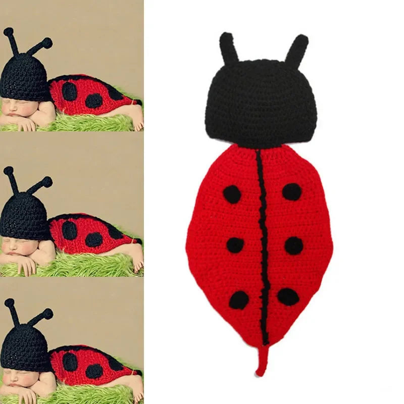 Tenue photo crochet bébé – Ensemble animal en coton fait main