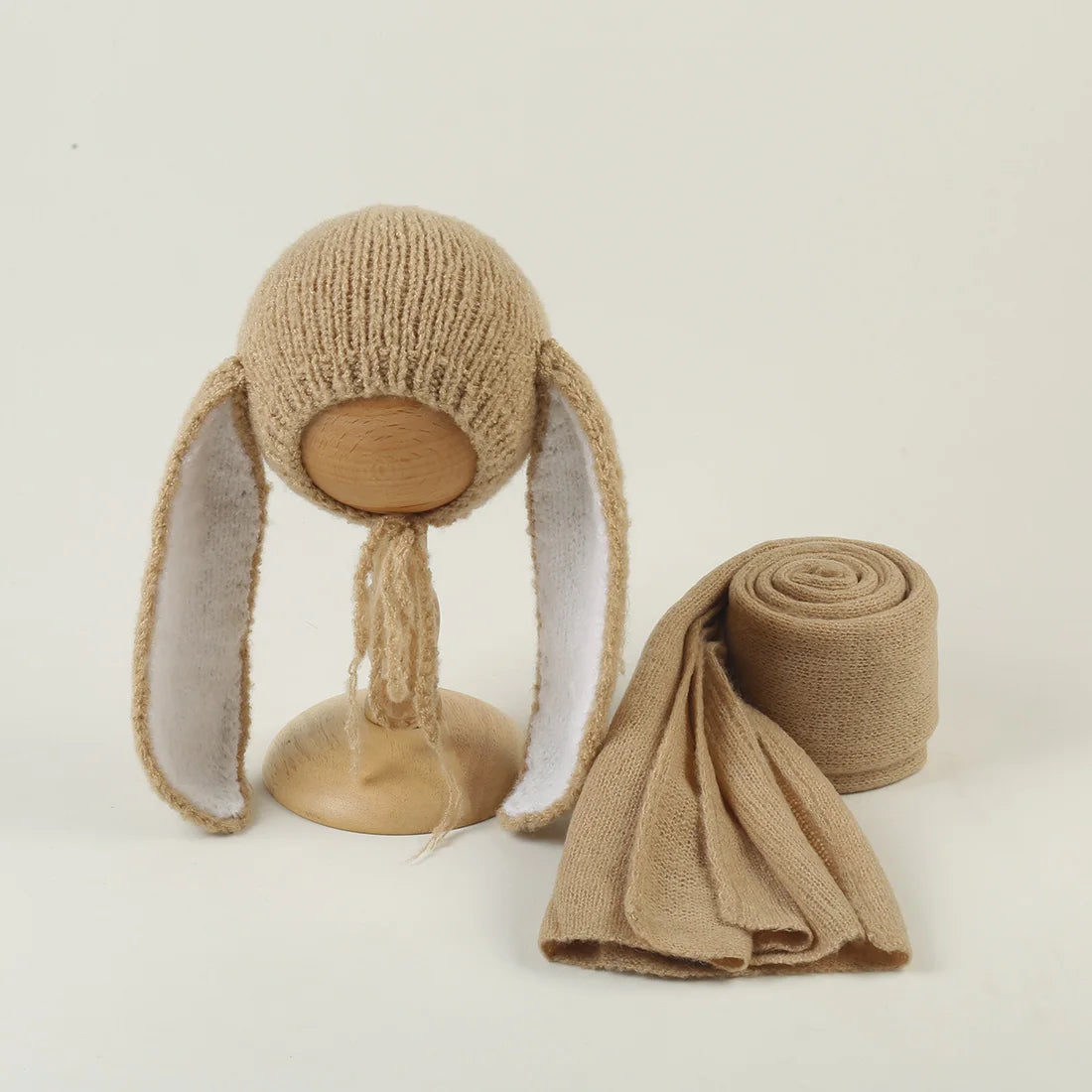 Wrap photo nouveau-né en laine – Doux, extensible et naturel