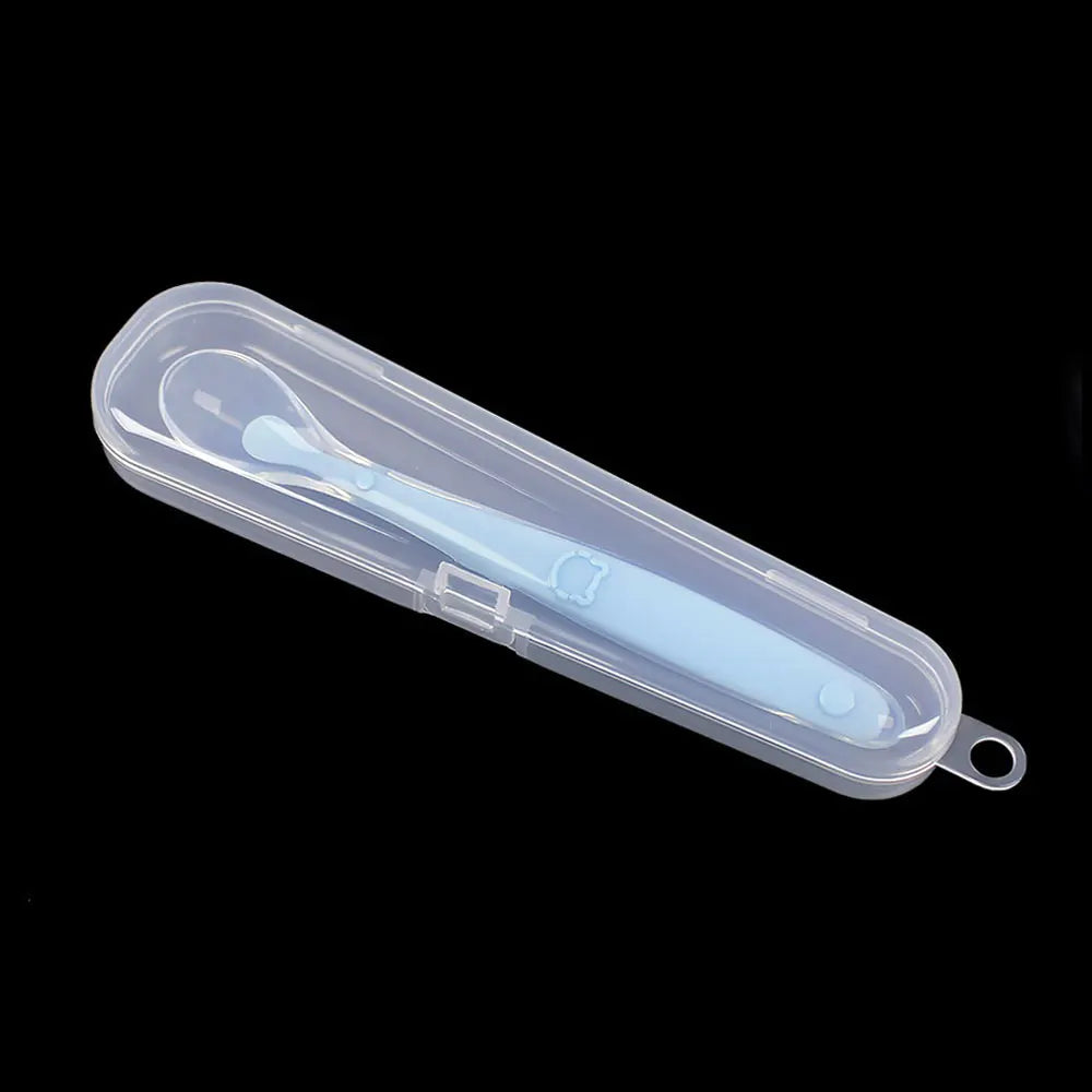Cuillère bébé souple en silicone – Douce et sécurisée pour les premiers repas