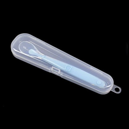 Cuillère bébé souple en silicone – Douce et sécurisée pour les premiers repas
