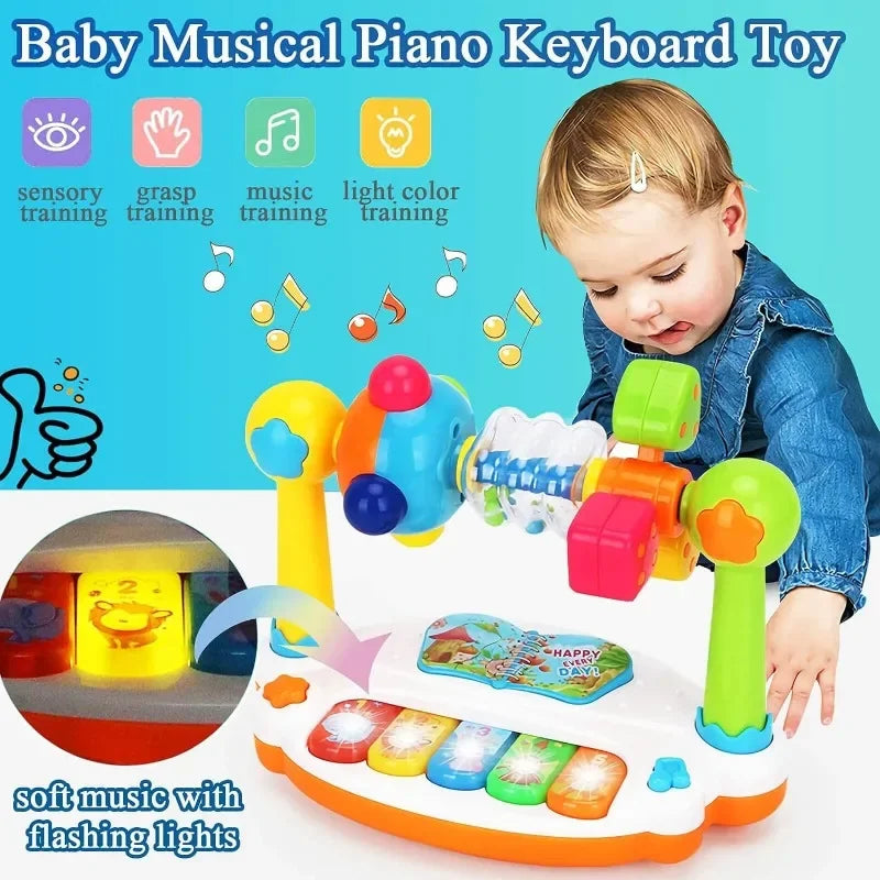 Piano éducatif lumineux – Jouet musical interactif pour enfants