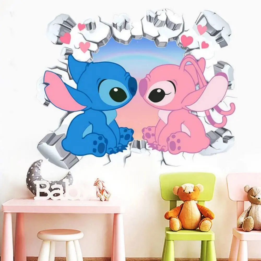 Stickers Muraux Lilo & Stitch Décoration Murale Enfant Chambr