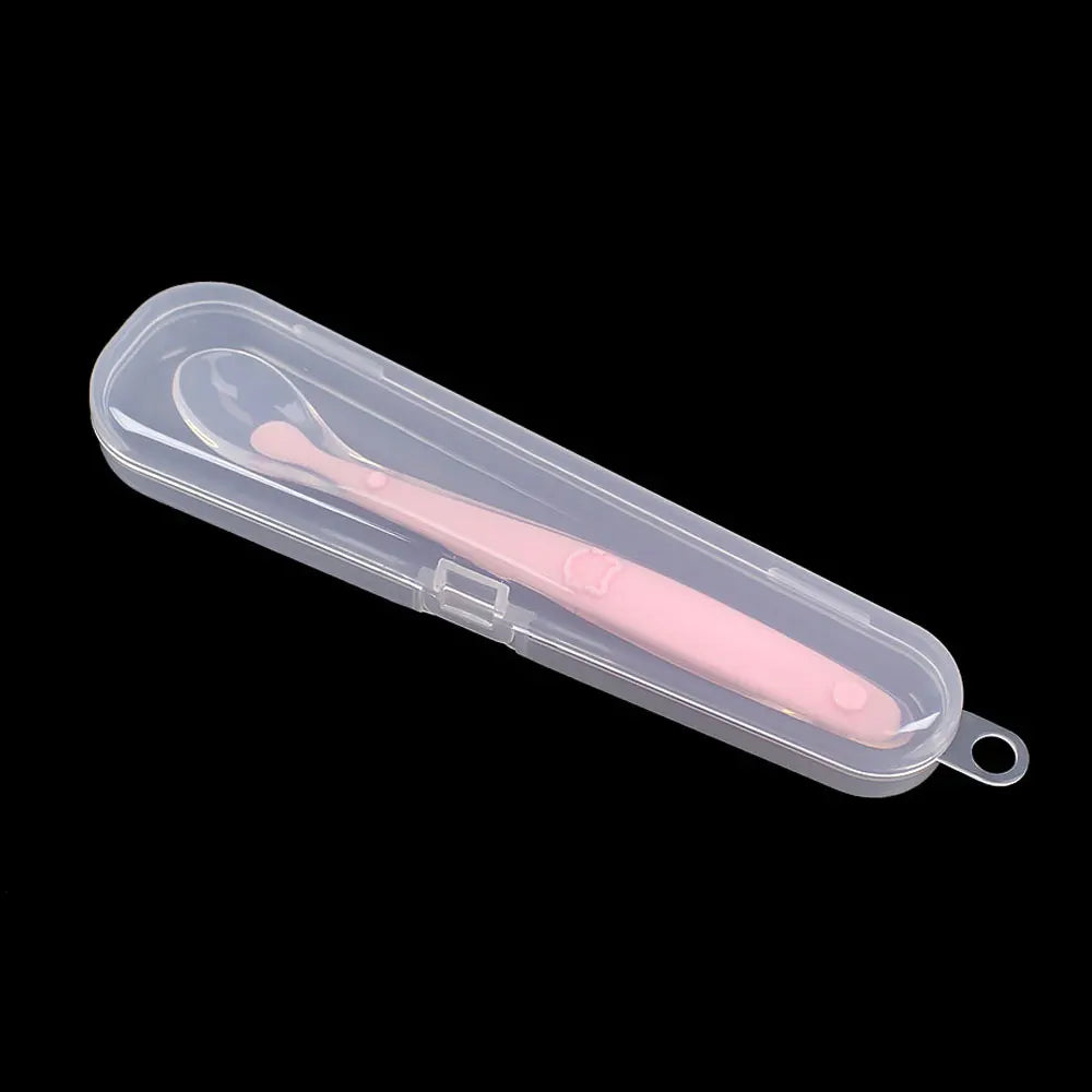 Cuillère bébé souple en silicone – Douce et sécurisée pour les premiers repas