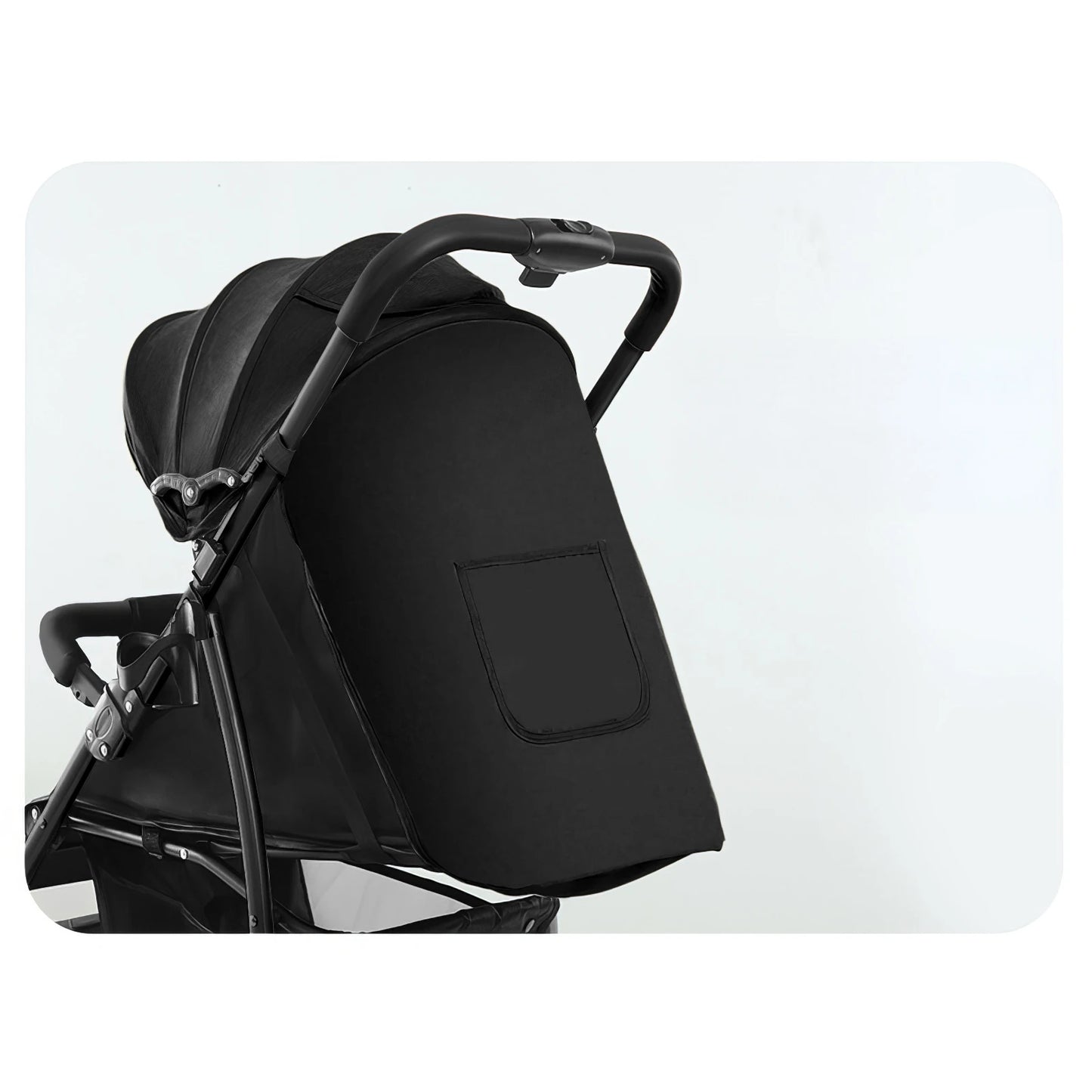 Poussette 3-en-1 avec Siège Auto & Panier de Rangement