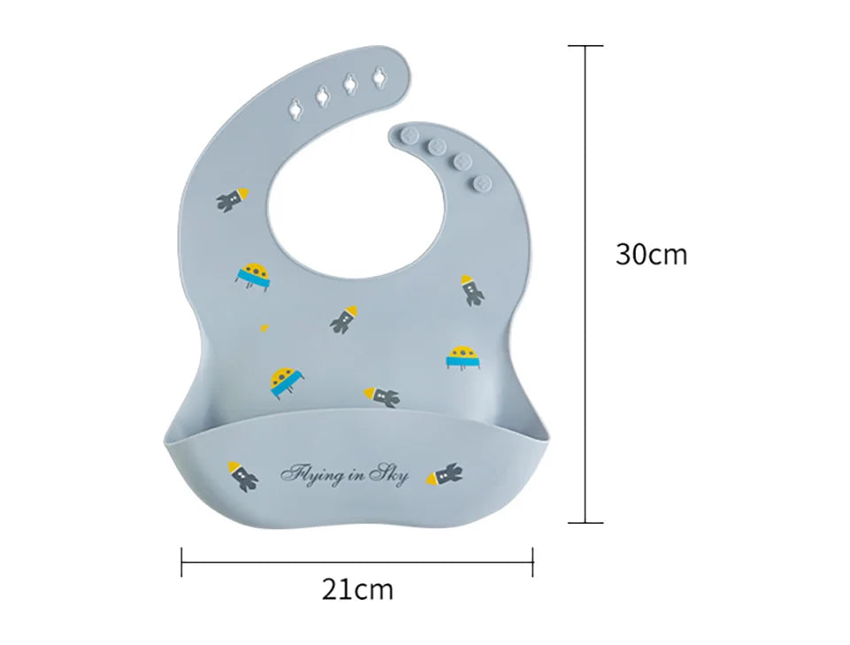 Bavoir bébé en silicone souple – Confortable, ajustable et facile à nettoyer