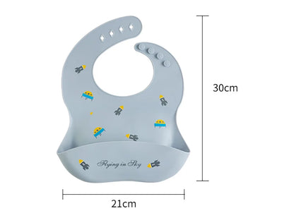 Bavoir bébé en silicone souple – Confortable, ajustable et facile à nettoyer
