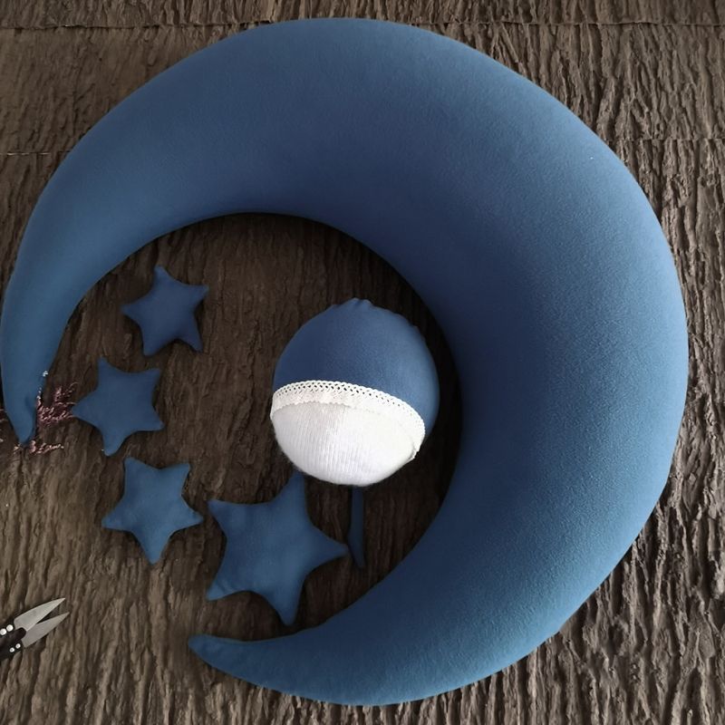 Set Accessoires Photo Nouveau-Né en Forme de Croissant de Lune (6 pièces)