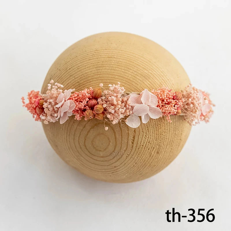 Bandeau fleuri photo nouveau-né – Accessoire bébé pour shooting naissance