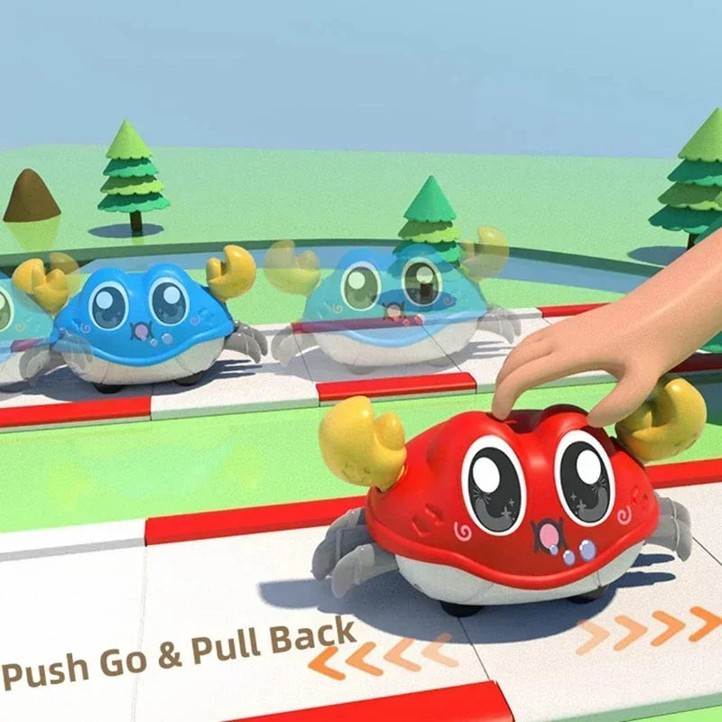 Crabe interactif bébé – Jouet d’éveil rampant et lumineux