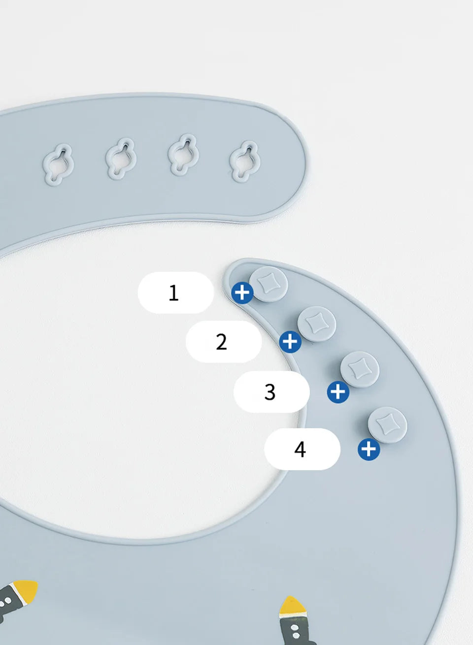 Bavoir bébé en silicone souple – Confortable, ajustable et facile à nettoyer