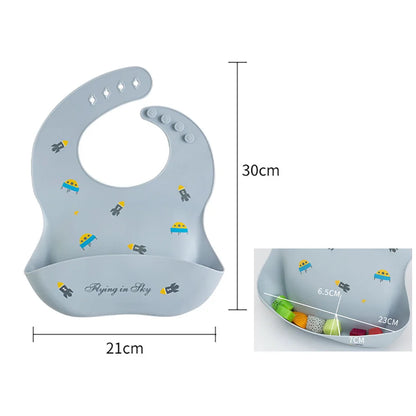 Bavoir bébé en silicone souple – Confortable, ajustable et facile à nettoyer