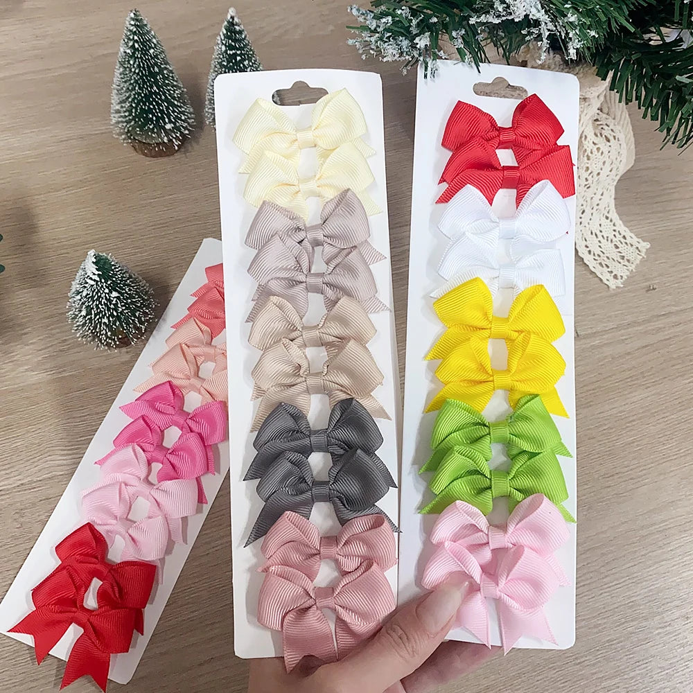 Set de 10 Barrettes Nœuds pour Fille