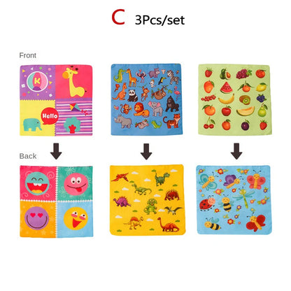 Boîte sensorielle Montessori en tissu – Jouet d’éveil doux et éducatif