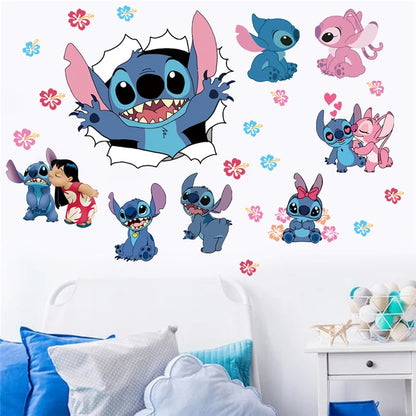 Stickers Muraux Lilo & Stitch Décoration Murale Enfant Chambr