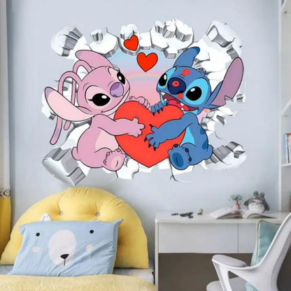 Stickers Muraux Lilo & Stitch Décoration Murale Enfant Chambr